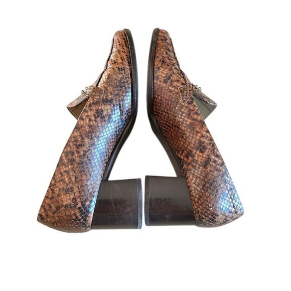 VANELI Snake Print Loafer Heels 8.5 M Brown - Picture 7 of 10
